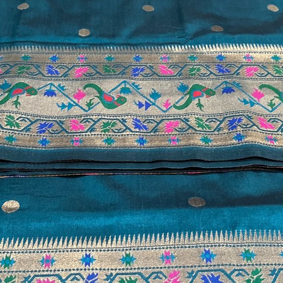 Paithani silk saree | Wedding saree | Party saree | - Picture 7 of 12